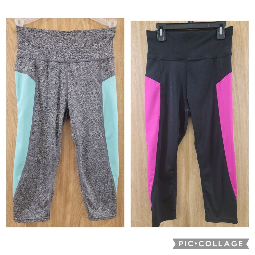 Riva USA Womens Capri Leggings~Size S *Lot of 2 Pairs*